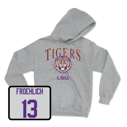 Women's Volleyball Sport Grey Tigers Hoodie - AC Froehlich