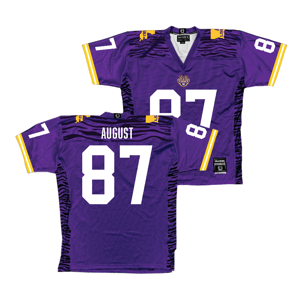 Purple LSU Football Jersey  - Joey August