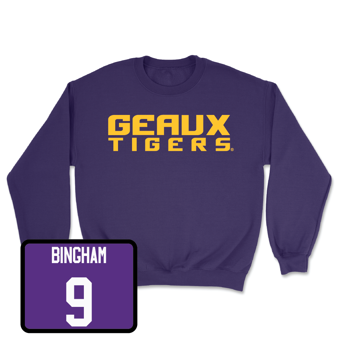 Baseball Purple Geaux Crew - Mac Bingham