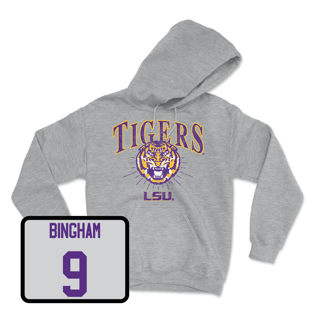 Baseball Sport Grey Tigers Hoodie - Mac Bingham