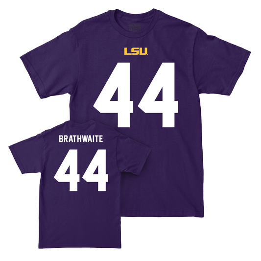 LSU Football Purple Shirsey Tee - Christian Brathwaite | #44