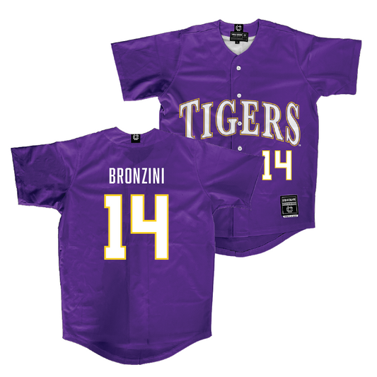 LSU Baseball Purple Jersey - Nic Bronzini | #14