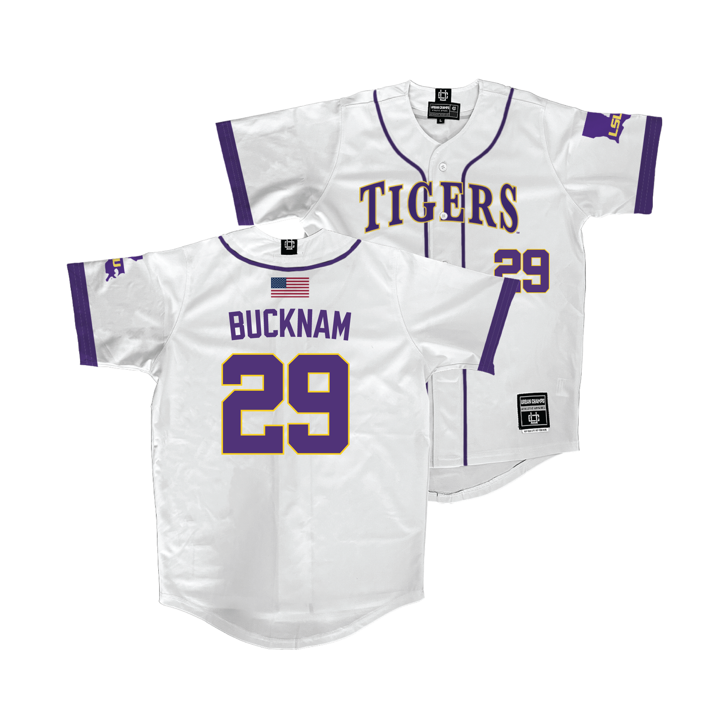 LSU Baseball White Jersey - Micah Bucknam | #29