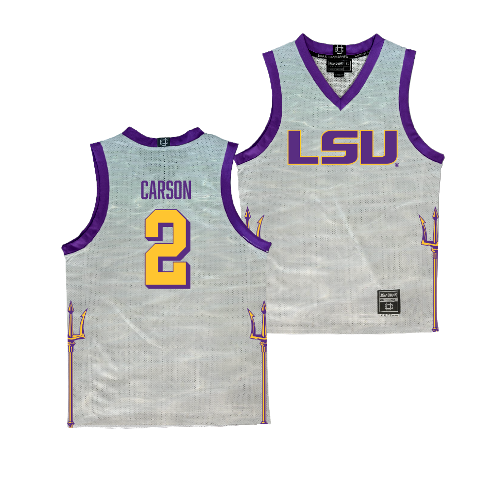 EXCLUSIVE: LSU Bahamas Women's Basketball Purple Jersey - Jasmine Carson