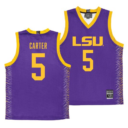 LSU Men's Basketball Purple Jersey  - Cam Carter