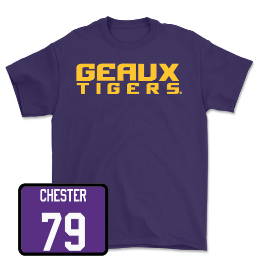 Football Purple Geaux Tee - DJ Chester