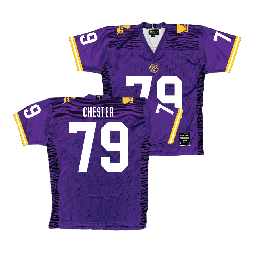 Purple LSU Football Jersey - DJ Chester