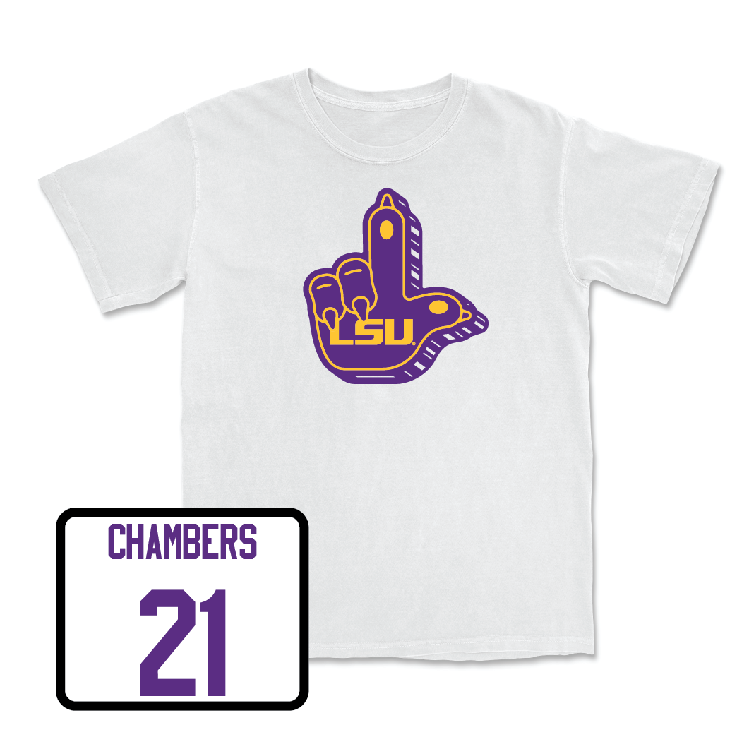 Women's Beach Volleyball Purple "L" Paw Tee  - Cassidy Chambers