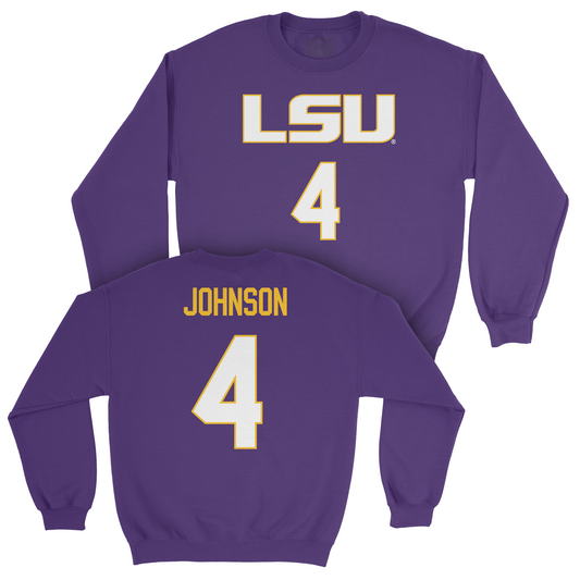 LSU Women's Basketball Purple Shirsey Crew - Flau'jae Johnson | #4