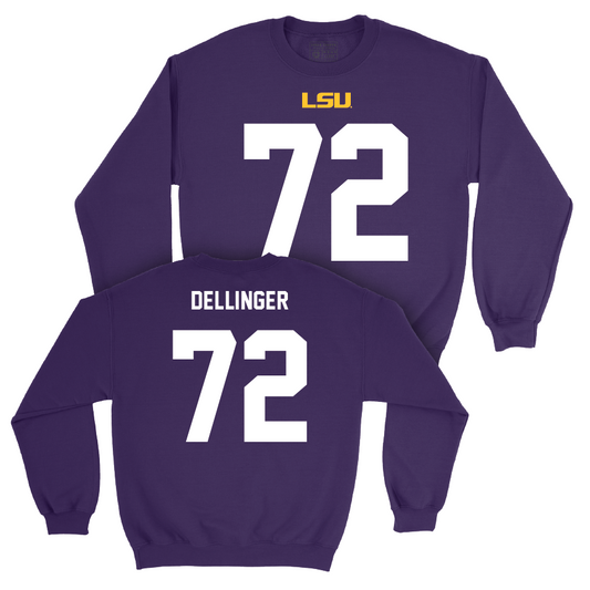 LSU Football Purple Shirsey Crew - Garrett Dellinger | #72