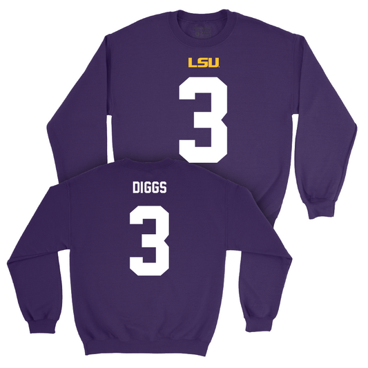 LSU Football Purple Shirsey Crew - Logan Diggs | #3