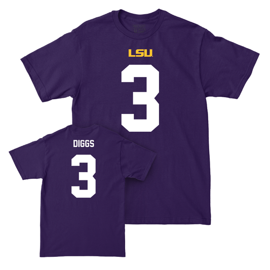 LSU Football Purple Shirsey Tee - Logan Diggs | #3