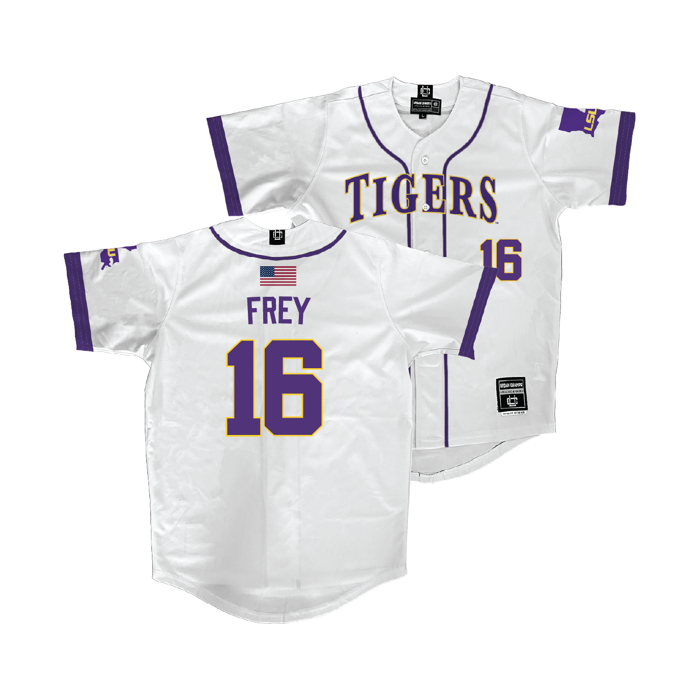 LSU Baseball White Jersey - Ethan Frey