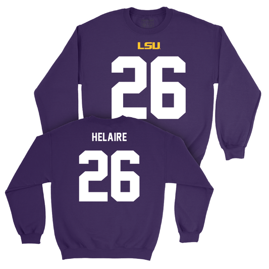 LSU Football Purple Shirsey Crew  - Cowinn Helaire