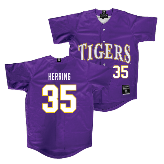 LSU Baseball Purple Jersey - Griffin Herring | #35