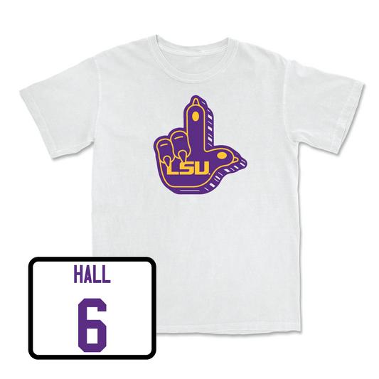 Women's Beach Volleyball Purple "L" Paw Tee  - Forbes Hall