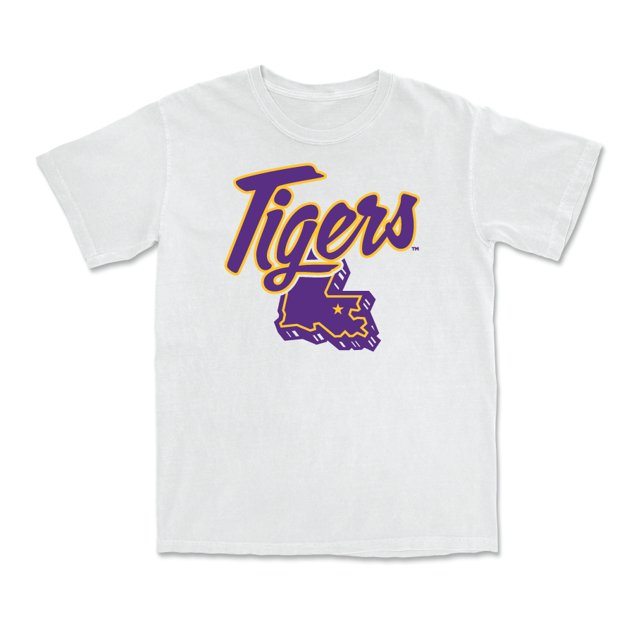 Women's Beach Volleyball Tiger State White Tee  - Amber Haynes