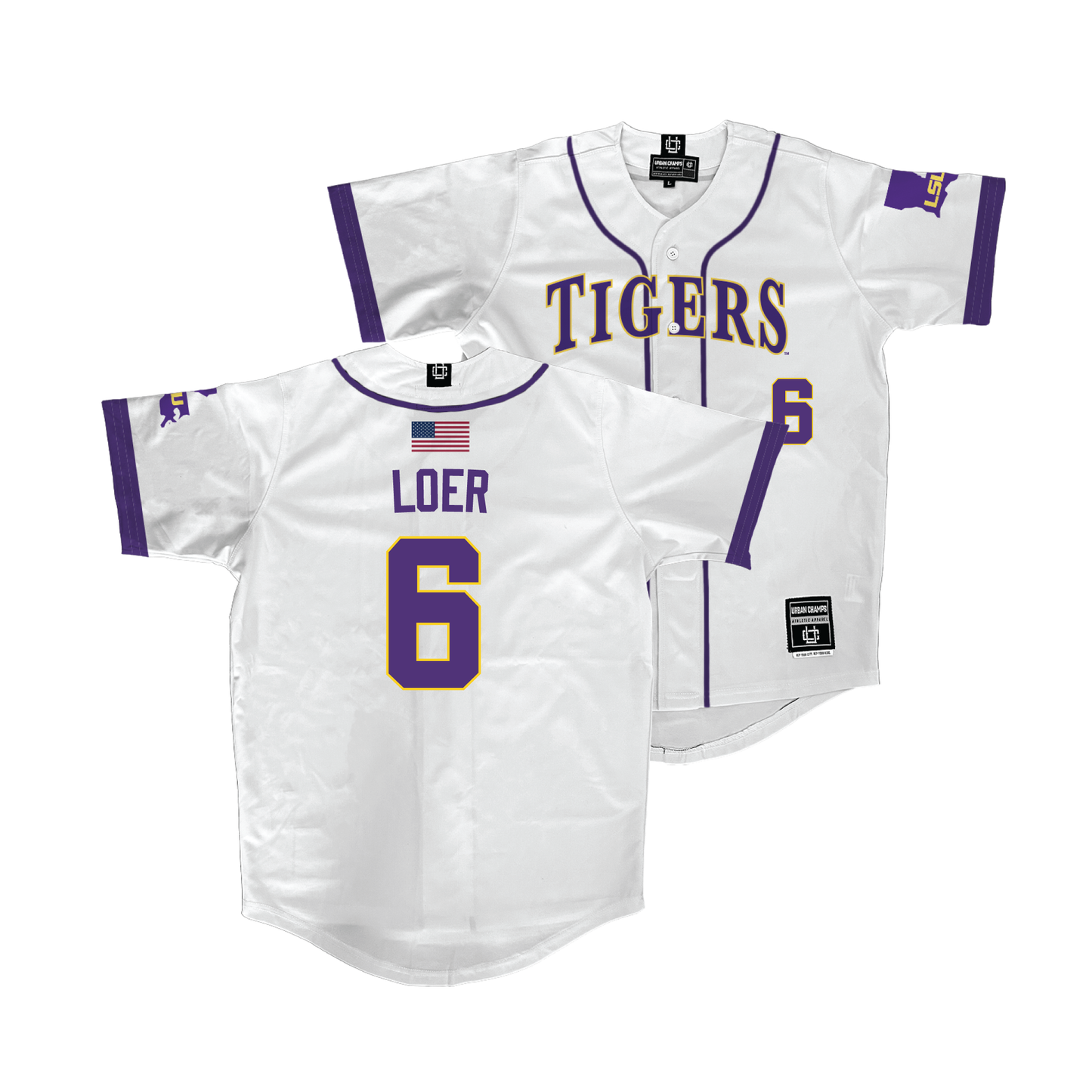 LSU Baseball White Jersey - Justin Loer | #6