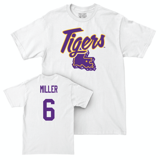 Men's Basketball White Tiger State Tee  - Robert Miller