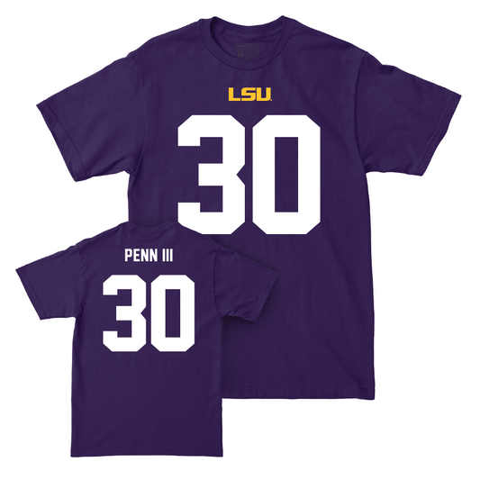 LSU Football Purple Shirsey Tee - Greg Penn III | #30
