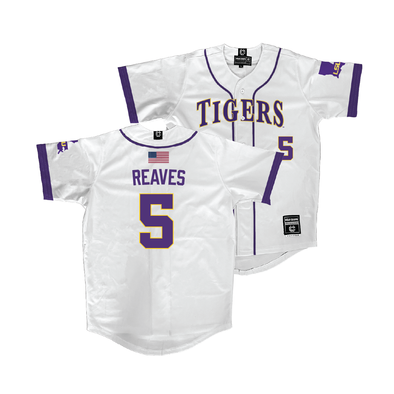 LSU Baseball White Jersey - Tanner Reaves