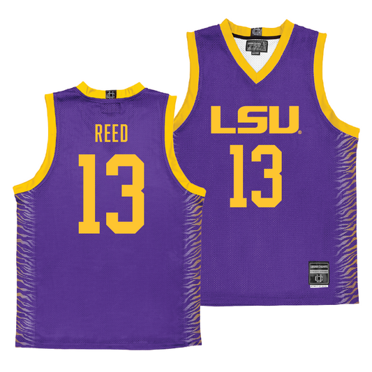 LSU Men's Basketball Purple Jersey - Jalen Reed | #13
