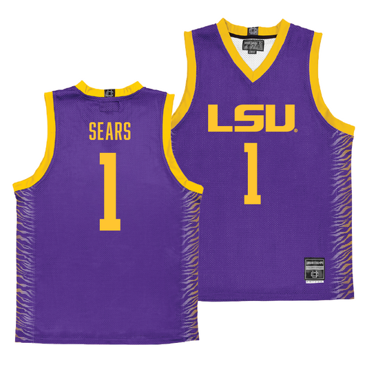 LSU Men's Basketball Purple Jersey  - Jordan Sears