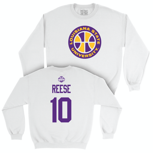 Legacy Collection: LSU Women's Basketball White Hardwood Crew - Angel Reese | #10