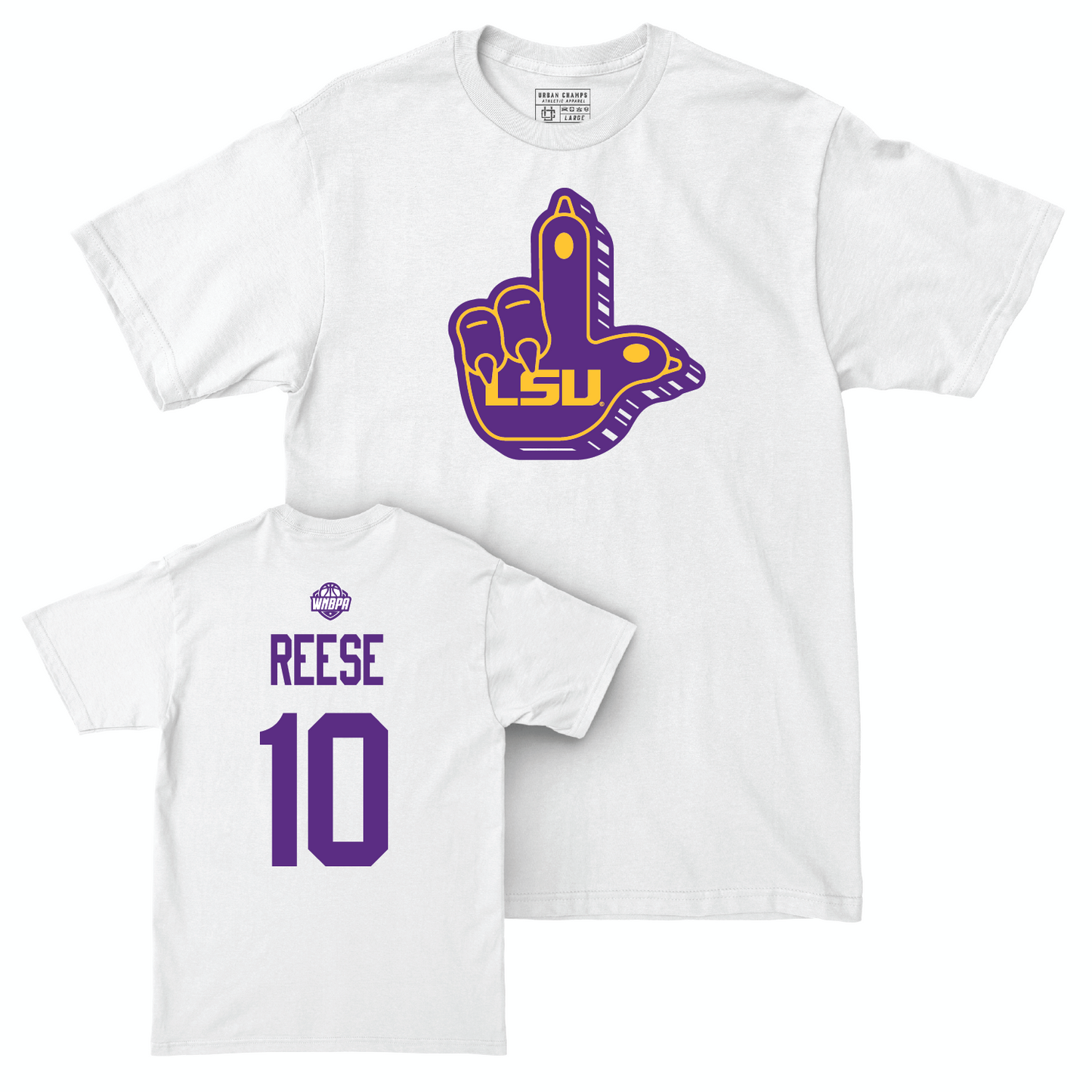 Legacy Collection: LSU Women's Basketball White "L" Paw Comfort Colors Tee - Angel Reese | #10