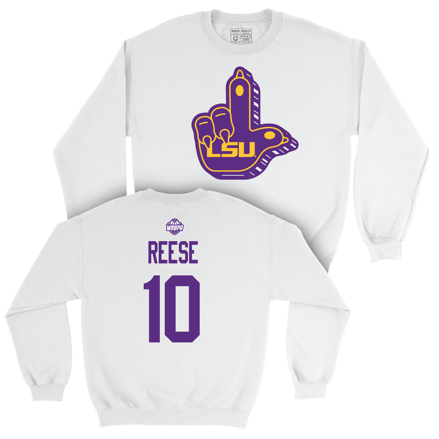 Legacy Collection: LSU Women's Basketball White "L" Paw Crew - Angel Reese | #10