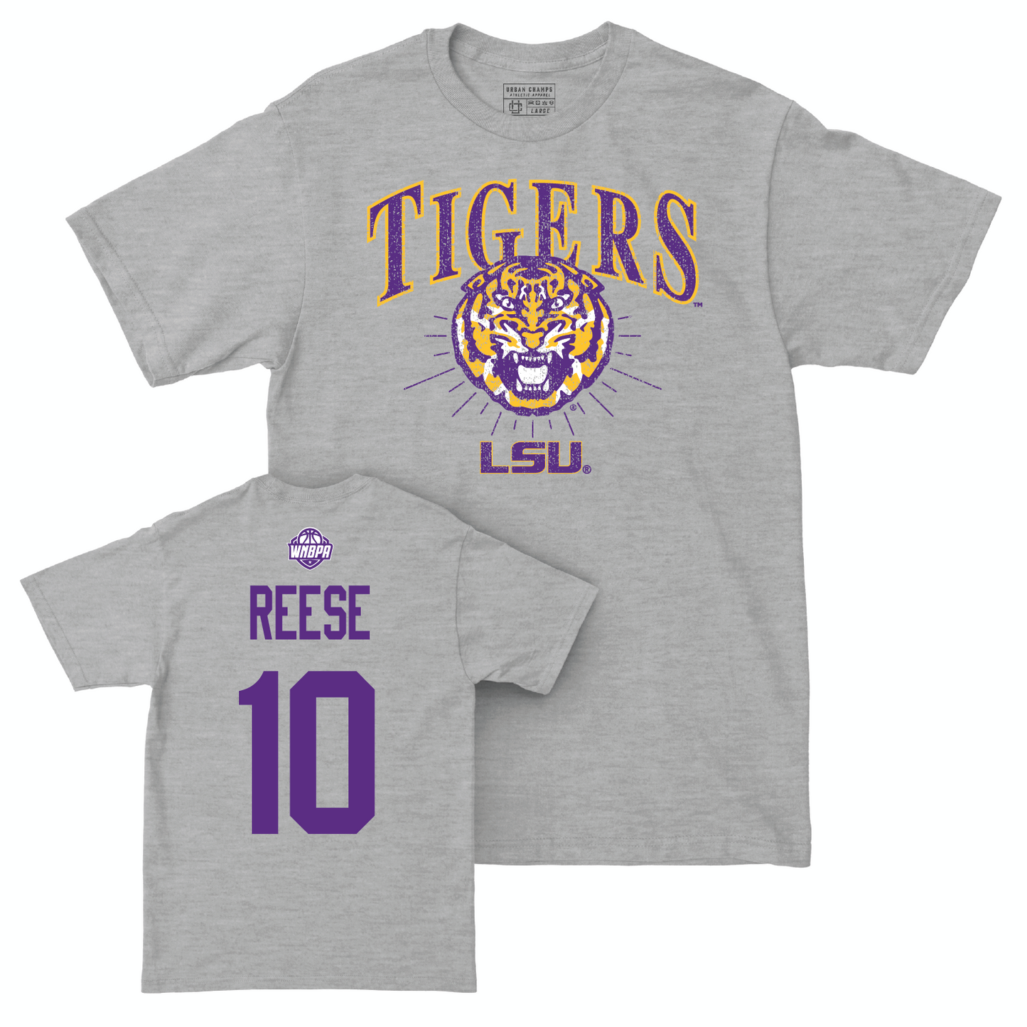 Legacy Collection: LSU Women's Basketball Sport Grey Tigers Tee - Angel Reese | #10