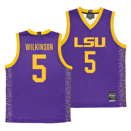 LSU Men's Basketball Purple Jersey - Mwani Wilkinson | #5