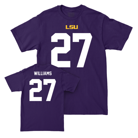LSU Football Purple Shirsey Tee - Joshua Williams | #27