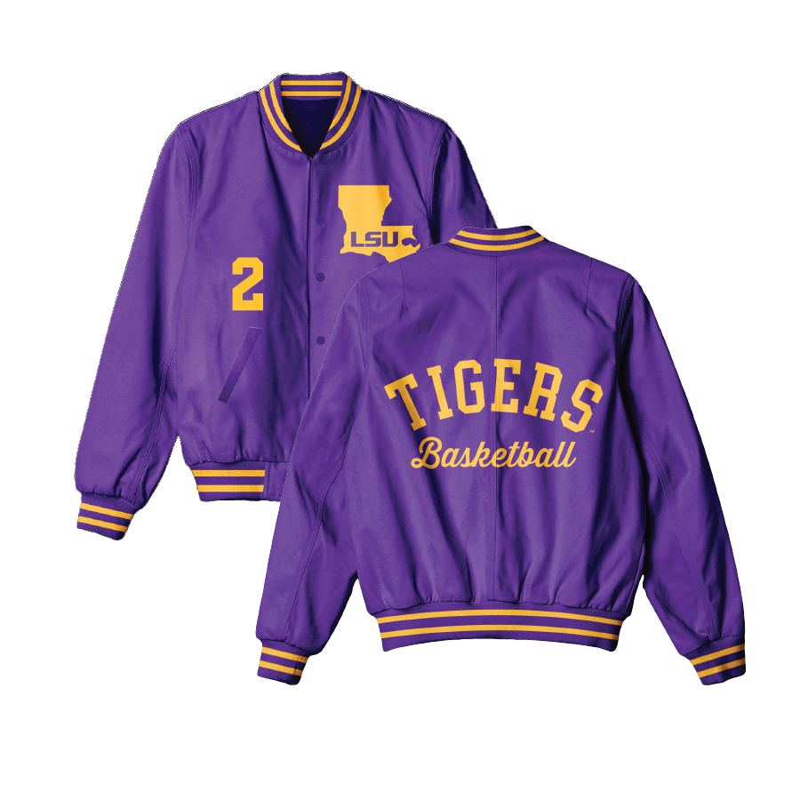 PRE-ORDER: LSU Men's Basketball Varsity Bomber Jacket - Mike Williams