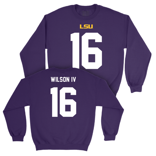 LSU Football Purple Shirsey Crew - Quad Wilson IV | #16
