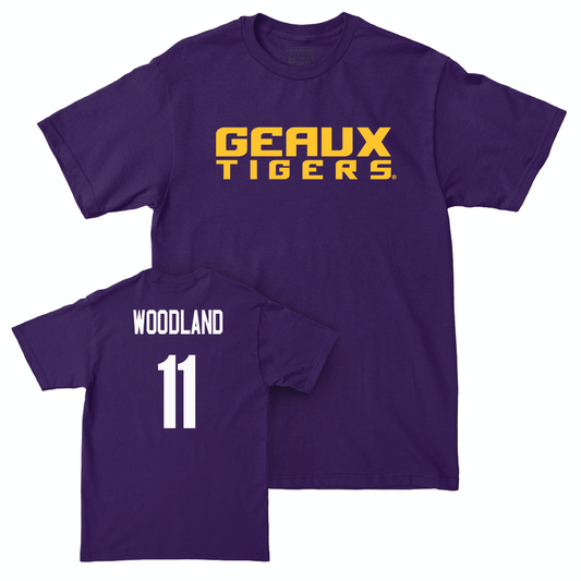 Football Purple Geaux Tee    - PJ Woodland