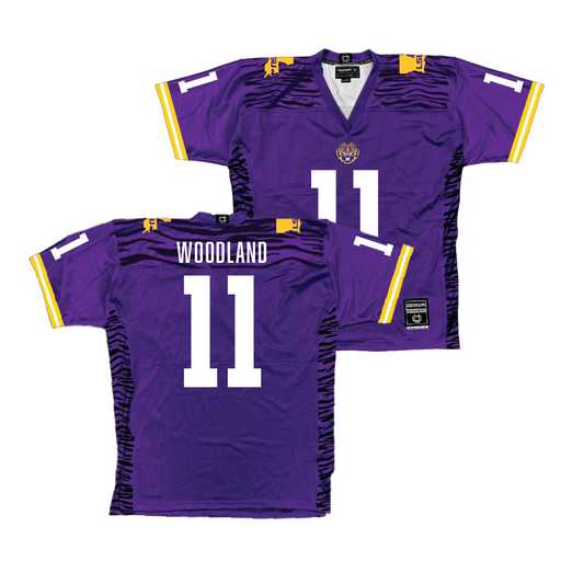 Purple LSU Football Jersey    - PJ Woodland