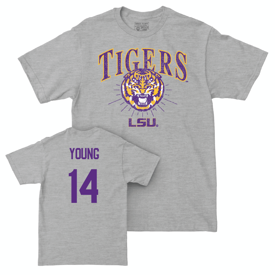 Men's Basketball Sport Grey Tigers Tee  - Trace Young