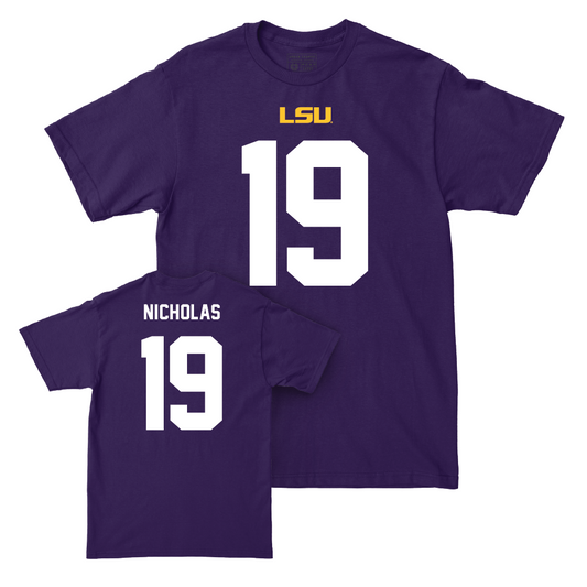 LSU Football Purple Shirsey Tee    - Javen Nicholas