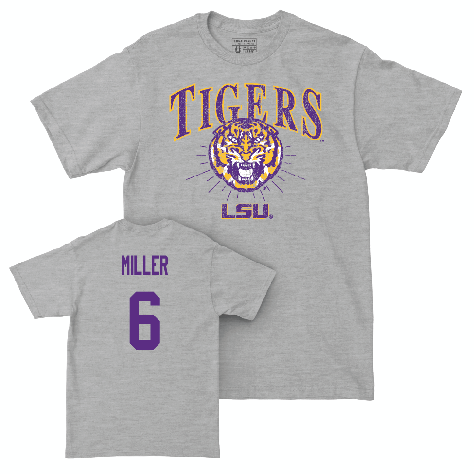 Men's Basketball Sport Grey Tigers Tee  - Robert Miller